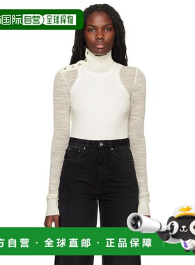 1h可退 香港直邮潮奢 TOTÊME 女士 灰白色高领毛衣 244WRT0366YA0