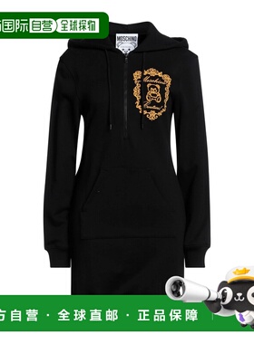 1h可退 香港直邮Moschino 莫斯奇诺 女士 短款连衣裙 black黑色