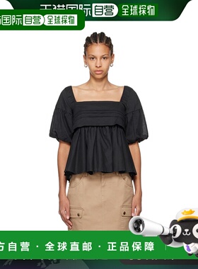 1h可退 香港直邮潮奢 Staud 女士 黑色 Darla 上装 R24P1157VL