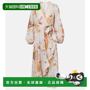 1h可退 香港直邮潮奢 ZIMMERMANN 女士 Ascension 花朵荷叶边棉质