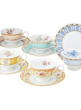 鸣海 杯碟套装 薄型精致耐用210cc 5对41721-33459