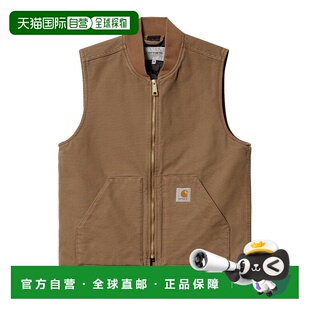 日本直邮Carhartt WIP Classic Vest 帆布口袋拉链马甲 男款 棕色