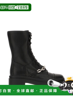 1h可退 香港直邮潮奢 Jimmy Choo 周仰杰 女士 Nari 黑色皮质靴子