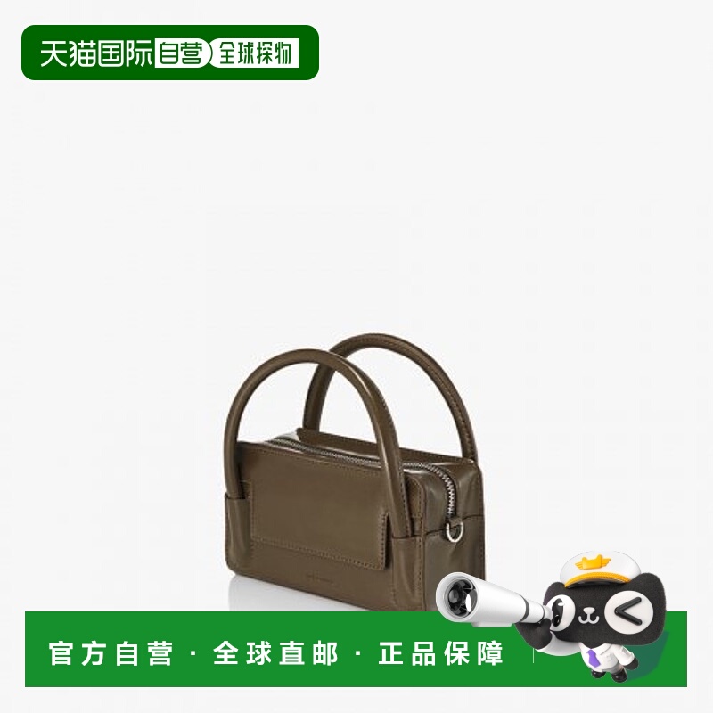 韩国直邮FIND KAPOOR女士时尚拉链褶纹单肩斜挎棕色波士顿包 1110