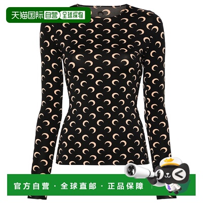 1h可退 香港直邮Marine Serre 女士 满月图案T恤 WTS006ACJER0001