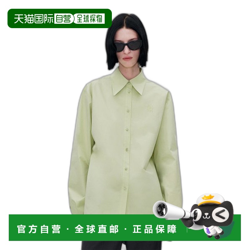 韩国直邮RE RHEE 女士女衬衫RP2STO026-0-LR LOGO PATCH SHIRT LIME