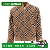 香港直邮潮奢 Burberry 巴宝莉 1h可退 男士 格紋拉鍊哈靈頓夾克