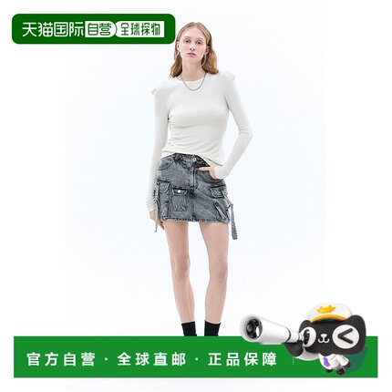 韩国直邮SJYP [SJYP] 肩部剪羊毛T恤 (PW2F3TTOE20WIV)长袖上衣