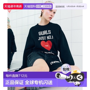 GURLS CALIE女士女士卫衣 CA25ASW001BKF JUST 绒衫 韩国直邮AS