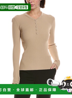 自营Proenza Schouler White Label Isla Wool-Trim Henley Top -