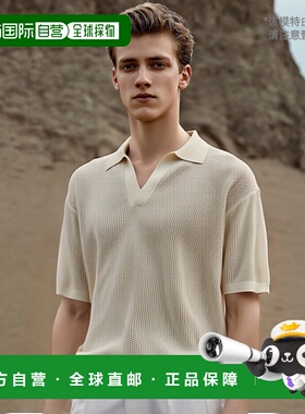 【99新未使用】香港直邮Prada 短袖V领polo衫 UMB667S23213TJ男装