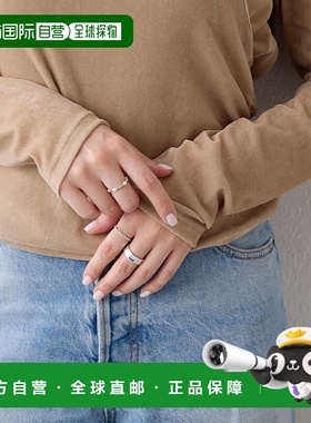 1h可退 日本直邮ear PAPILLONNER 女士淡水珍珠三连叠戴戒指 EAZ1