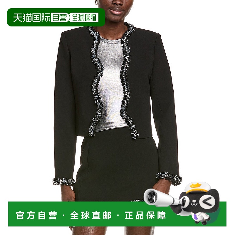 自营Endless Rose Jewel Scalloped Jacket - black 美国奥莱直发