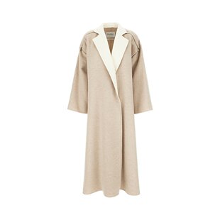 潮奢 MaxMara 麦斯玛拉 女士 沙色羊毛混纺大衣 AMOUR1234008