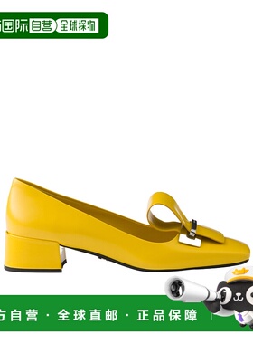 香港直邮PRADA 女士高跟鞋  1I963N055FD035F0377 SS2025黄色单鞋