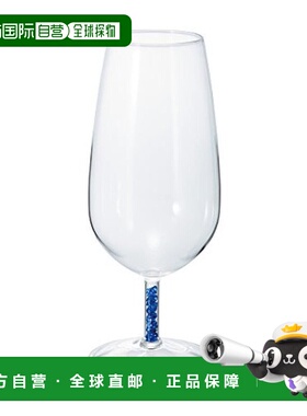 【日本直邮】Hario玻璃王 酒杯 400ml 蓝柄 BS-400-BU