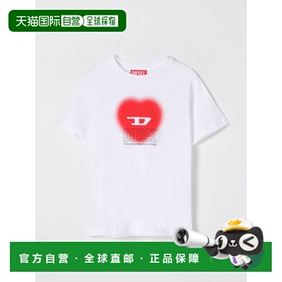 AW2025 J022330CATMK100 白色 香港直邮DIESEL shirt 男童T恤