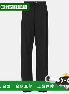 1h可退 香港直邮潮奢 KHAITE 女士 Trenton 羊毛阔腿裤 black黑色