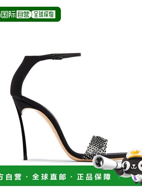 自营Casadei Silk Stiletto Heel Women's Sandals - black 美国