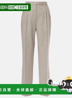 1h可退 香港直邮The Row 女士 Norbert 羊毛羊绒直筒长裤直筒裤