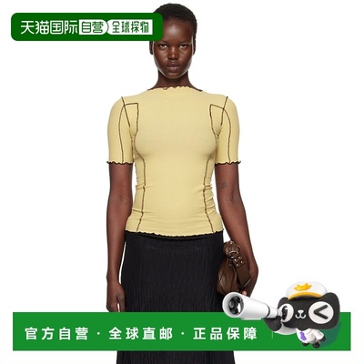 1h可退 香港直邮潮奢 Baserange 女士 黄色 Omato 3/4 T 恤 TTO3R