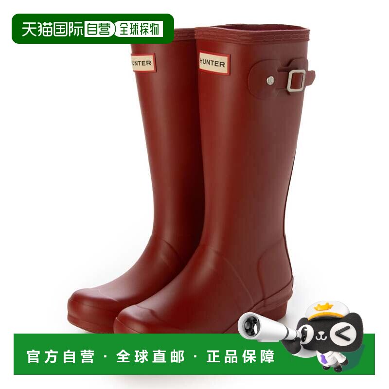 日本直邮Hunter原创儿童雨靴红色防水长靴胶鞋靴子户外鞋防水鞋图片