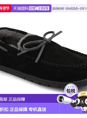 自营 vance co.Vance男式Hayden Shearing拖鞋-黑色 美国奥莱直发