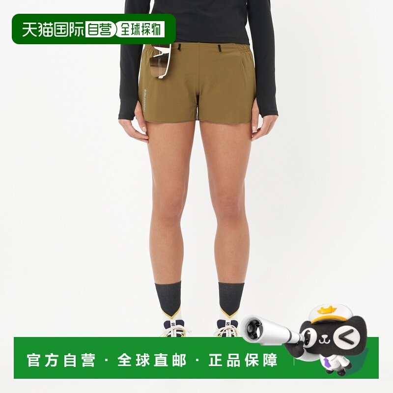 自营欧洲直邮SALOMON 棕色合成材料女士短裤,运动服/休闲服装,运动长裤,淘宝优惠券,粉丝福利购,淘宝优惠卷