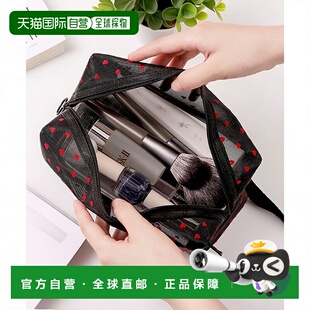 1h可退 日本直邮florist 女士心形网纱透视多功能收纳袋三件套 G4