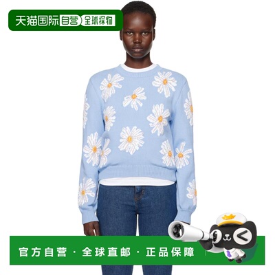 1h可退 香港直邮潮奢 Moschino 莫斯奇诺 女士 蓝色 All Over Dai