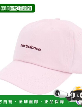 日本直邮New Balance 6 面板线性 logo 帽 LAH51010RSG 帽子 粉色