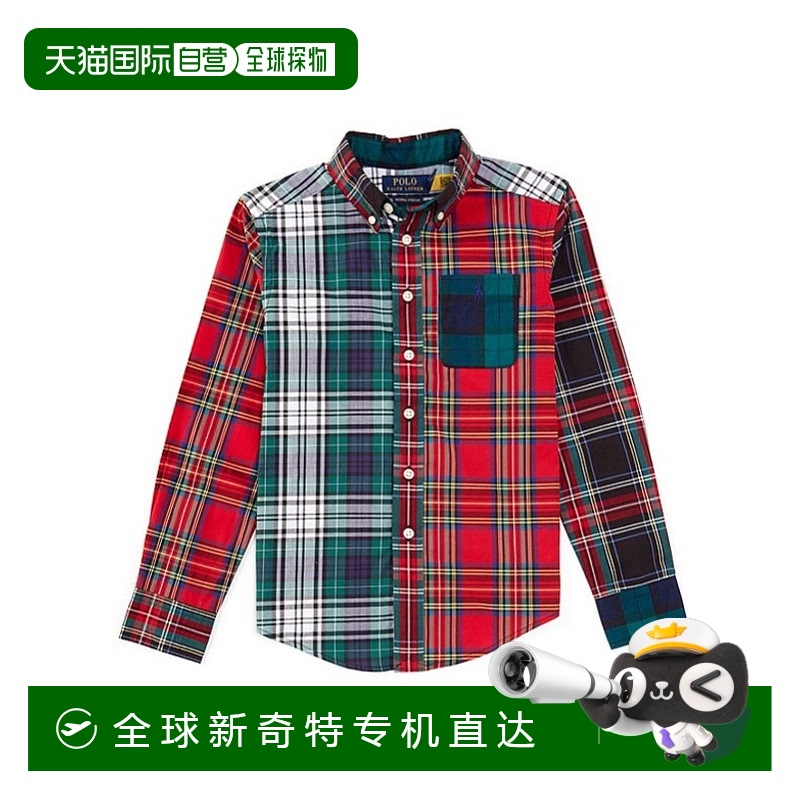 1小时内可退 香港直邮潮奢 Ralph Lauren 拉尔夫劳伦 男童 长袖格