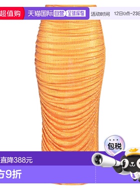 香港直邮Self-Portrait 女士 中长半身裙 orange橙色 舒适时尚