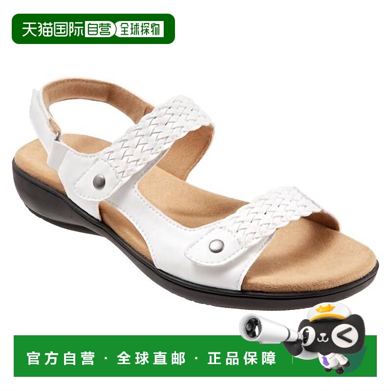 自营 trottersWomen's Teresa Leather Sandal In White - white