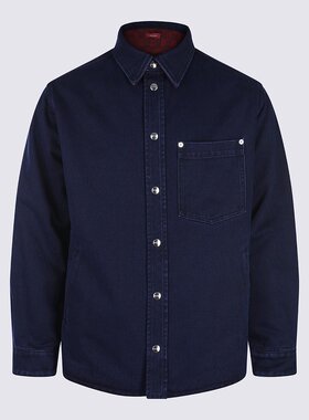 GUCCI 男士衬衫 835282XDDB64447 AW2025 蓝色 双面牛仔衬衫