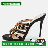 Zanotti Crystal Black 自营Giuseppe Satin Camilla Slide Sanda