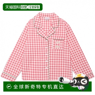 SAKI 1小时内可退 ROLAROLA 格纹睡衣粉色 韩国直邮ROLAROLA