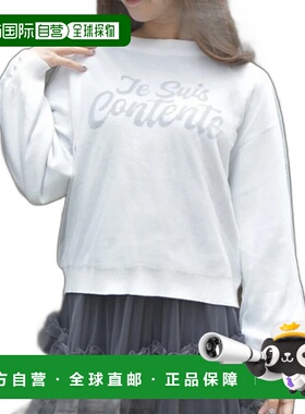 日本直邮axes femme 女士复古风透视徽标针织衫 CM131X01