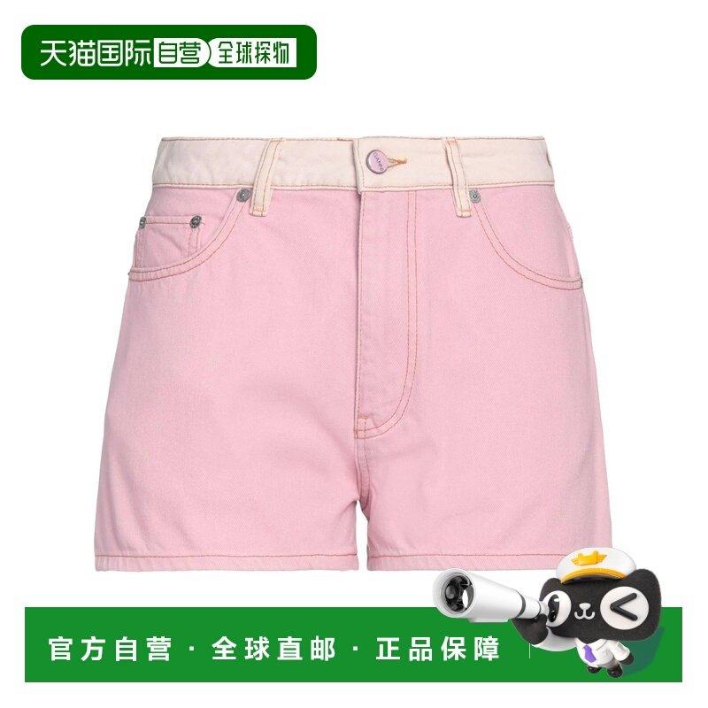1h可退 香港直邮GANNI 甘尼 女士 牛仔短裤 pink粉色 舒适时尚,女装/女士精品,牛仔裤,淘宝优惠券,粉丝福利购,淘宝优惠卷