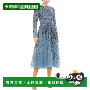 蓝色 Midi连衣裙 美国奥莱直发 Duggal 自营Mac