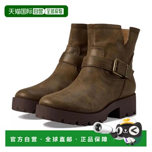 自营Zodiac Miller Boots Women's Bear Brown Round Toe Ankle B