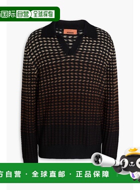 1h可退 香港直邮MISSONI 米索尼 男士 长袖Polo衫 US24W200BK037J