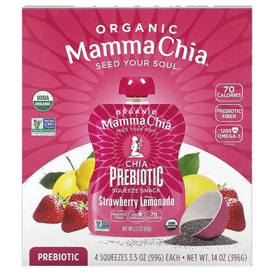 香港直邮妈妈奇亚籽,Organic Chia Prebiotic Squeeze Snack, Str