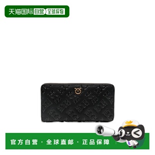 香港直邮Pinko 100250A1YB 压纹拉链钱包