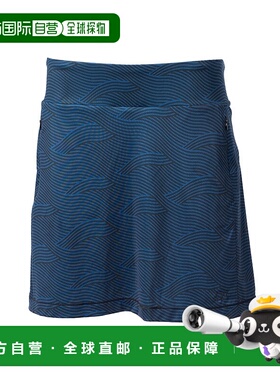 自营 Cutter & Buck 波浪印花套脚短裙 - 黑色/靛蓝 美国奥莱直发
