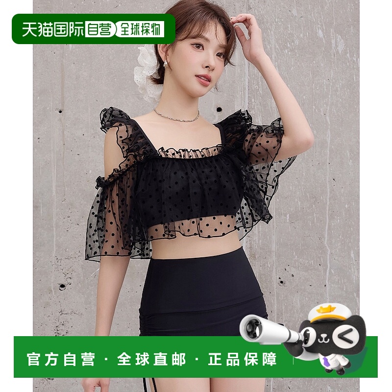 1h可退 日本直邮TeddyShop女士夏日甜美透视蕾丝比基尼两件套 hys