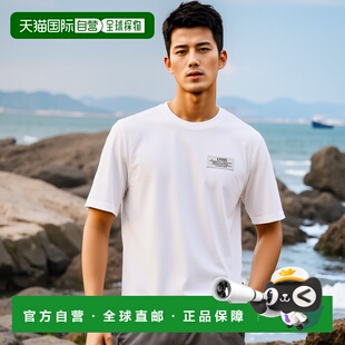 香港直邮AMIRI 男士 米白色棉质T恤 AMJYTE1198 white白色 舒适时