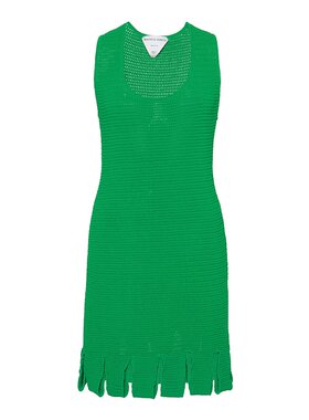 Bottega Veneta 葆蝶家 女士 Carwash-Hem 棉混纺网纱迷你连衣裙