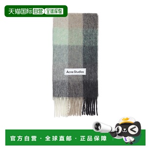 1h可退 香港直邮奢淘 Acne Studios 马海毛格纹围巾 男 CA0084