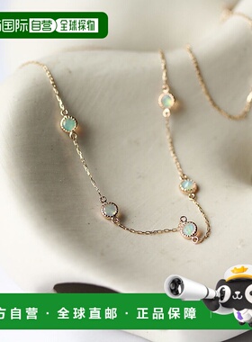 1h可退 日本直邮cui-cui K10YG 五颗珍珠石站饰项链 783641cuicui